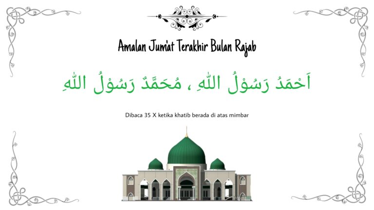Amalan Pada Jum’at Terakhir di Bulan Rajab