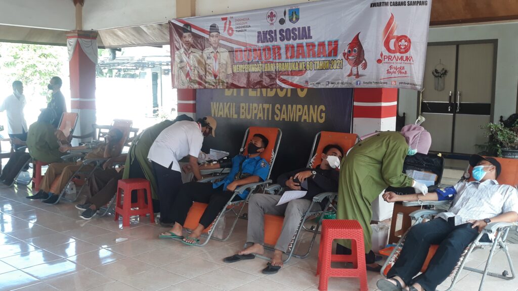 Gerakan Pramuka Kwarcab Sampang Gelar Donor Darah Peringati HUT ke- 60