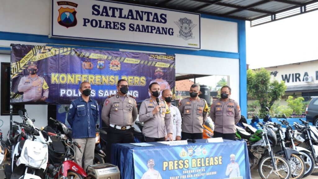 Amankan 40 Motor, Polres Sampang Bersihkan Balap Liar Jelang Ramadhan