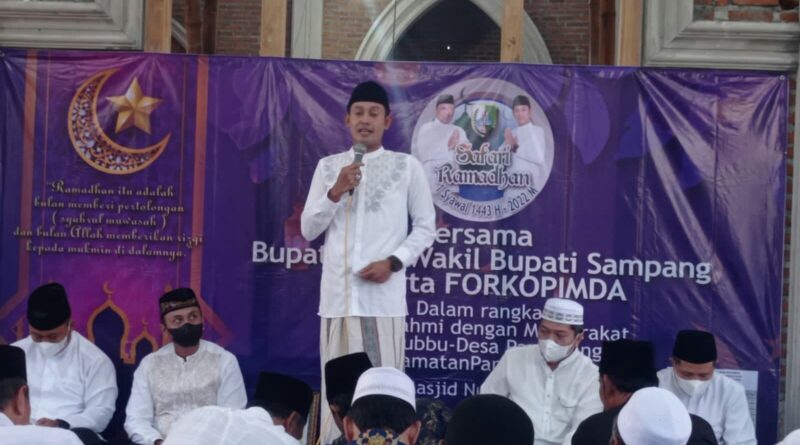 Safari Ramadhan, Pemda Bantu Pembangunan Masjid Nurut Taqwa Panyirangan Sampang