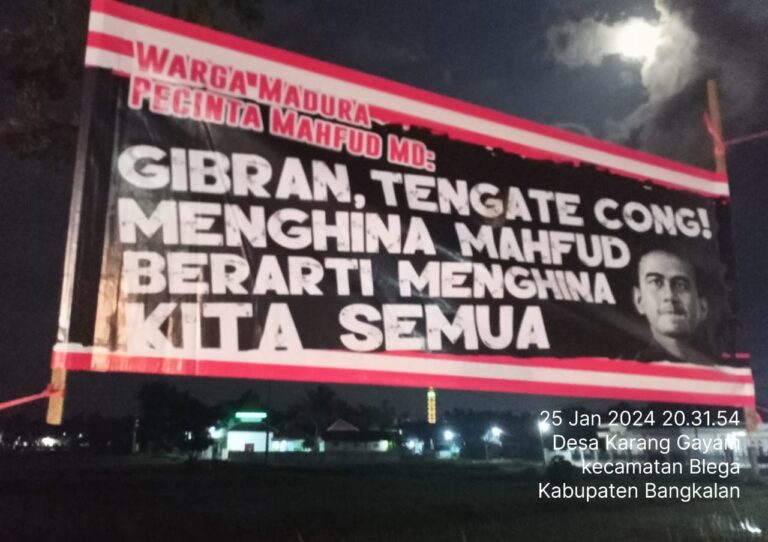 Spanduk Provokatif Pilpres 2024 Terpasang di Bangkalan, Bawaslu: Kami Belum Terima Laporan