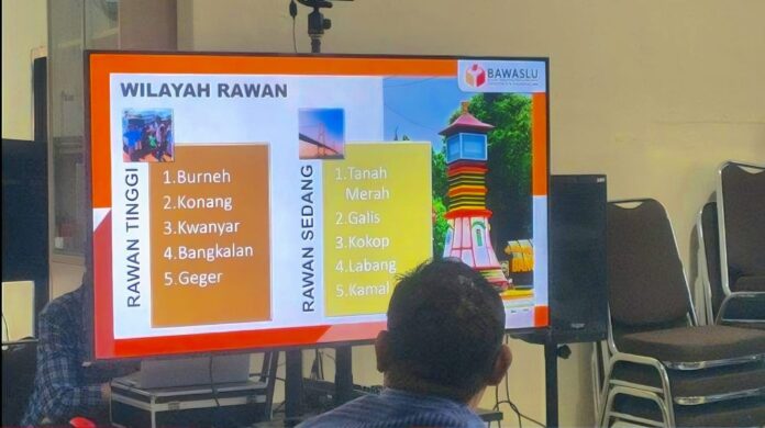Bawaslu Bangkalan Tetapkan 5 Kecamatan Miliki Tingkat Rawan Tinggi
