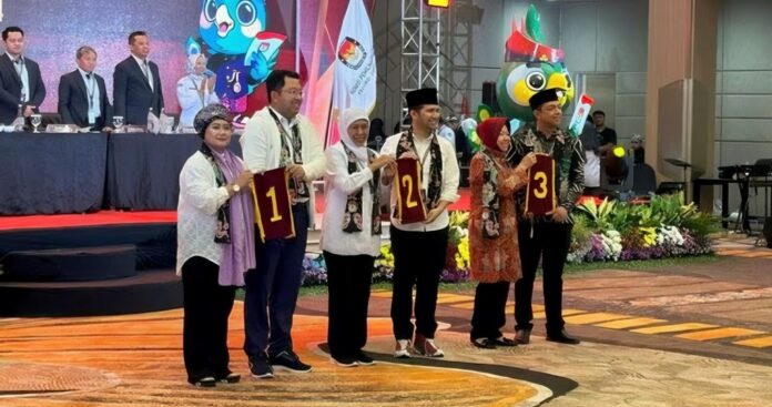 Resmi Ditetapkan, Ini Nomor Urut Paslon Pilgub Jatim 2024